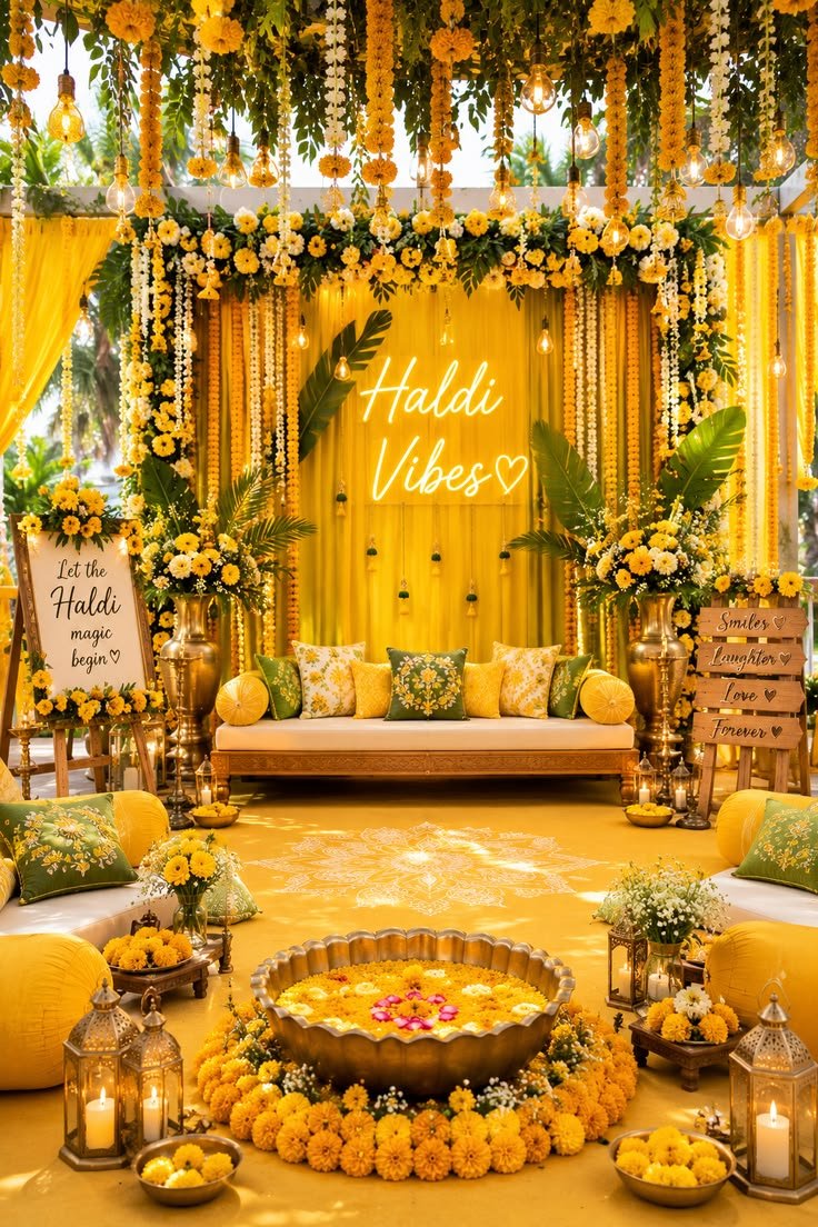 Haldi celebration decor by Decor by Sudhanshu